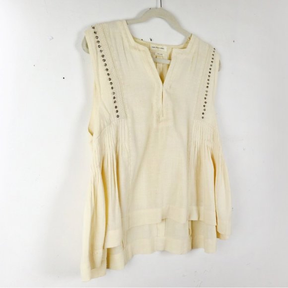 Isabel Marant Etoile Cream Sleeveless Top - Picture 2 of 5